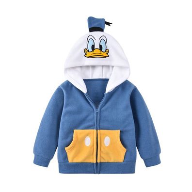 Kinder Disney Donald Duck Daisy Zipper Hoody Süß Plus Velvet Pullover Mantel Top