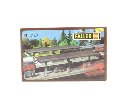 E467 Faller N 2120 Ausschmückung Gebäude Bausatz Bahnsteige-Set