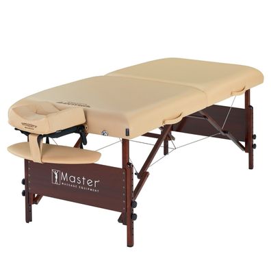 Master Massage 71 cm Del Ray Mobil Klappbar Massageliege Massagetisch Holz Creme