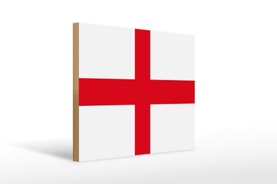 Holzschild Flagge Englands 40x30 cm Flag of England Deko Schild wooden sign