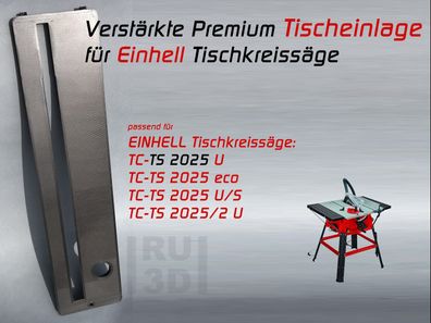 Verstärkte Premium Tischeinlage für Einhell TC-TS 2025 Tischkreissäge