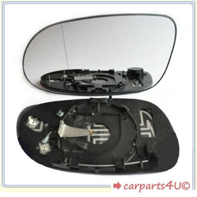 Spiegelglas Ersatzspiegel für Mercedes SLK-KLASSE R170 1997-2004 Beheizbar LINKS