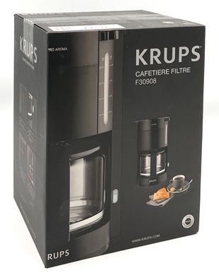 Krups F30908 ProAroma Filterkaffeemaschine + Glaskanne Kaffeemaschine 10 Tassen
