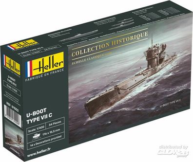 Heller U-Boot Type VII C in 1:400 1000810020 Glow2B 81002 Bausatz Andys