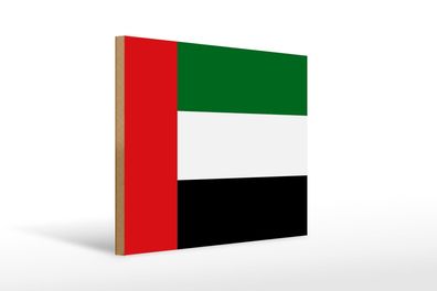 Holzschild Flagge Vereinigten Arabischen Emirate 40x30 cm Schild wooden sign