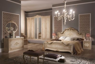 Schlafzimmer Set Elena in Beige Klassisches Design