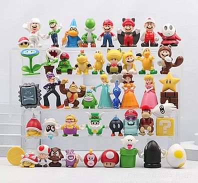 Super Mario Figuren Figur 48 stk Toy Spielzeug Charakter Peach Wario Bowser Luigi etc