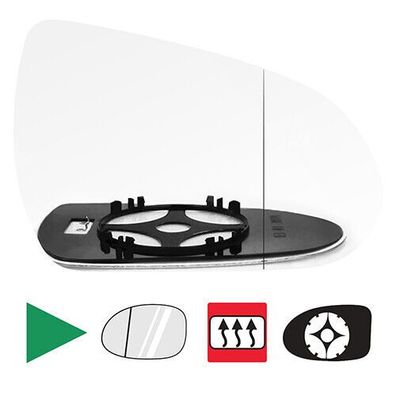 Spiegelglas / Ersatzspiegel für Hyundai Elantra 2015-2020 rechts beheizbar asph