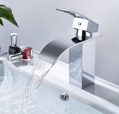 Dalmo DBWF01FA Waschtischarmatur Wasserhahn Badezimmer Modern Silber Badezimmer