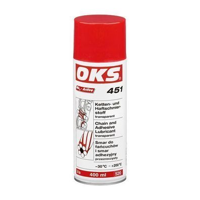OKS 451 400ML Ketten- und Haftschmierstoff, transparent, Spray