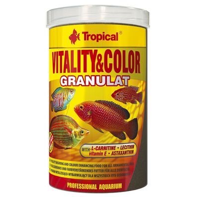 Tropical Vitality Color Granulat Fischfutter 1000 ml Alleinfutter Zierfische