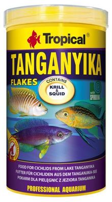 Tropical Tanganyika Flakes Flocken 1000 ml Fischfutter Barsch