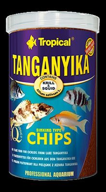 2x Tropical Tanganyika Chips 1000 ml Fischfutter Cichlid Futter Aquarium Krill