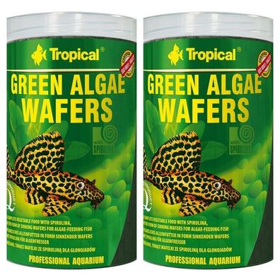 2 x Tropical Green Algae Wafers 1000 ml Welschips Pleco