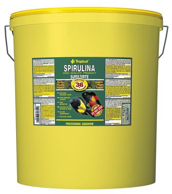 Tropical Spirulina Super forte 36 % 21L Flockenfutter Fische Cichliden Herbivore