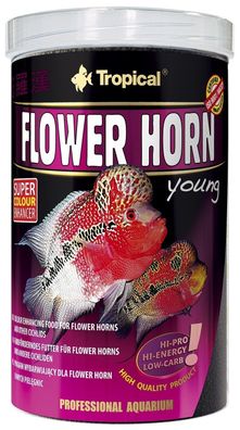 Tropical Flower Horn 1000 ml YOUNG Pellett Fischfutter