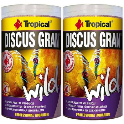 2x 1000 ml Tropical Wild Discus Gran Diskusgranulat Premiumfutter Zucht Wachstum