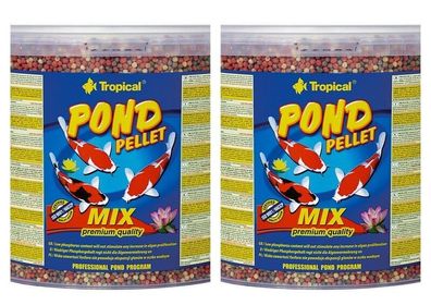 2x 5 Liter Tropical Pond Pellet Mix Premium Teichfutter Fisch Koi