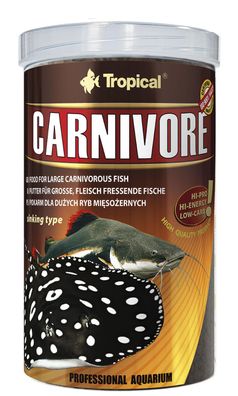 Tropical Carnivore 500ml Raubfische Rochen Futter Welse Schlangekopffisch