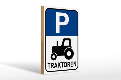 Holzschild Parken 20x30 cm Parkplatz Traktor Holz Deko Schild wooden sign