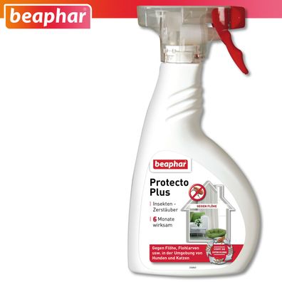 Beaphar 400 ml Protecto Plus Insekten Zerstäuber Spray gegen Flöhe in Umgebung