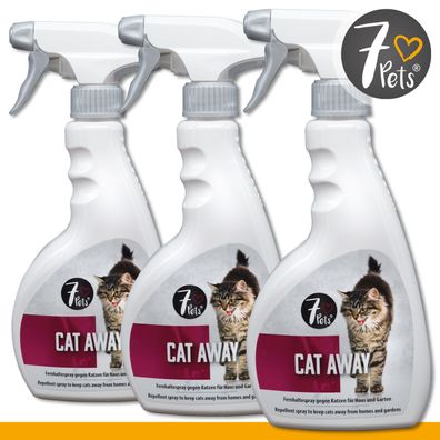 Schopf 7 Pets 3 x 500 ml Cat Away | Fernhaltespray gegen Katzen