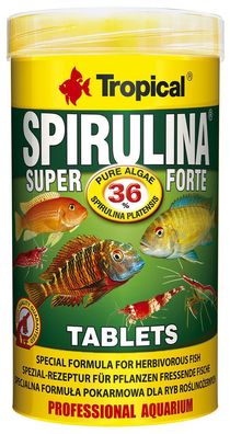 Tropical Super Spirulina Forte 36 % Tabletten 250 ml 340 Tabl. a. Garnele