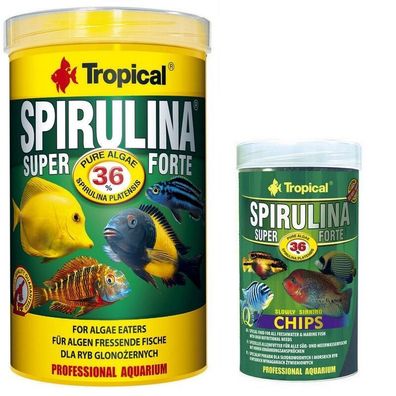 Tropical Spirulina Super forte 36 % 1000 ml + 250 ml Spirulina Forte 36 % Chips