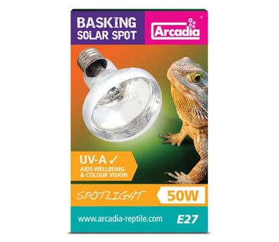 Arcadia Basking Solar Spot E27 Speziallampe Terrarienlampe Spotlight Lampe Terra