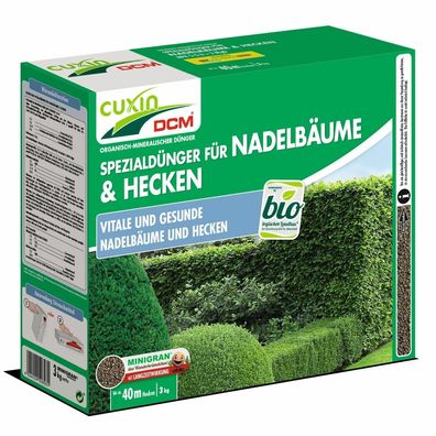 Cuxin DCM 3kg Spezialdünger für Nadelbäume und Hecken Kirschlorbeer Nährstoffe