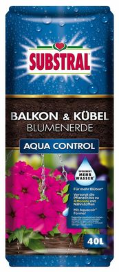 Substral Premium Balkon & Kübel Erde 40 Liter Aqua Control Spezial Erde