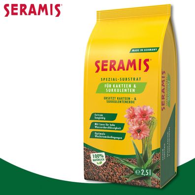 Seramis 2,5 Liter Spezial-Substrat für Kakteen und Sukkulenten Topfpflanzen