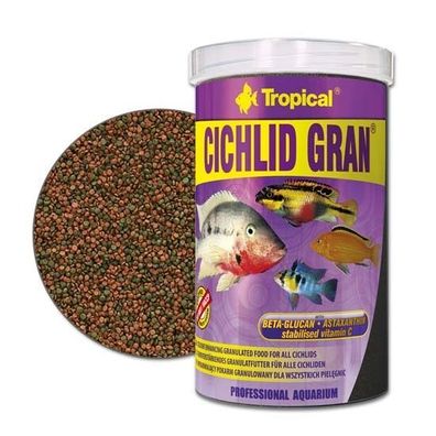 Tropical Cichlid Gran Granulat 1000 ml Barschfutter Cichlidenfutter Malawi