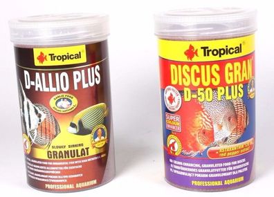 1L Tropical Discus Allio Gran + 1 L Tropical Discus Granulat D 50 Fischfutter
