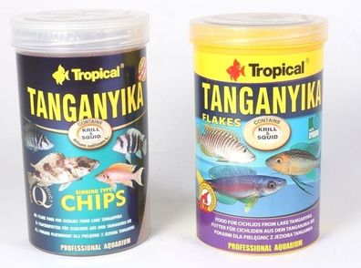 Tropical Tanganyika Flocken 1000 ml + Tropical Tanganyika Chips 1000 ml