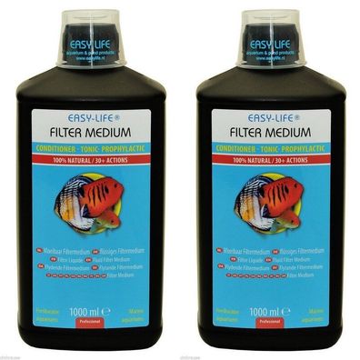 2x 1000 ml Easy Life Flüssiges Filtermedium FFM Wasseraufbereiter Chlor Ammonium