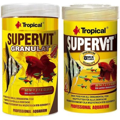 Tropical SuperVit Granulat 1L + SuperVit Flocken 1L Fischfutter Skalar Diskus
