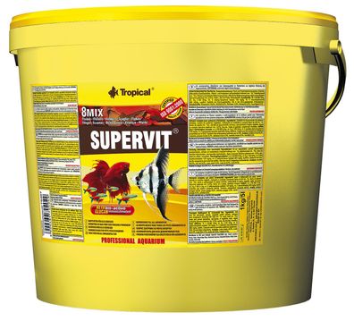 5000 ml Tropical SuperVit Flockenfutter für alle Zierfische im Aquarium Pflege