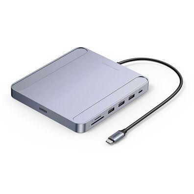Ugreen HUB USB Typ C - 3 x USB Typ A 3.1 Gen 1 + SD/ TF + RJ45 Grau (CM522 60378)