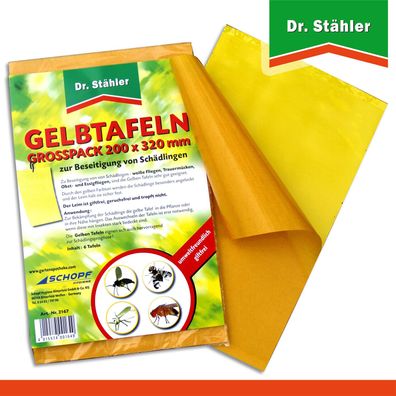 Dr. Stähler 1 x 6 Stück Gelb-Tafeln Großpack (320 x 200 mm)
