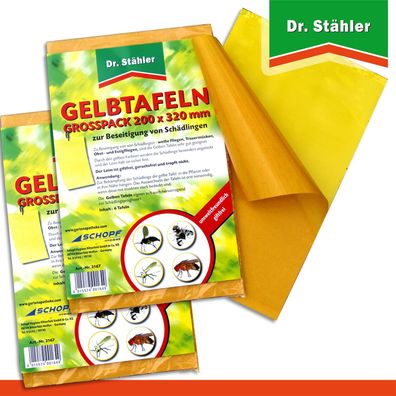 Dr. Stähler 2 x 6 Stück Gelb-Tafeln Großpack (320 x 200 mm)