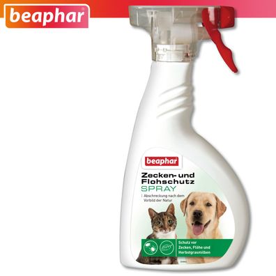 Beaphar 400 ml Zecken- u. Flohschutz Spray Flöhe Grasmilben Hund Katze Flohspray