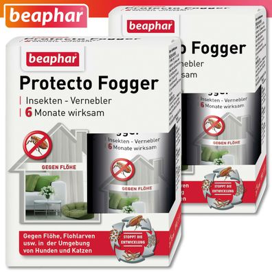 Beaphar 4 x 75 ml Protecto Fogger Insekten Vernebler Sparpaket Ungeziefer TOP