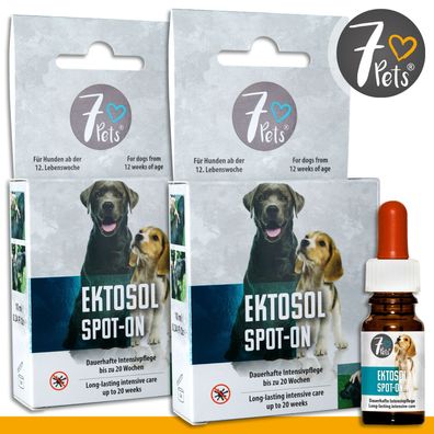 Schopf 7 Pets 2 x 10 ml Ektosol Spot-On für Hunde ab der 12. Lebenswoche