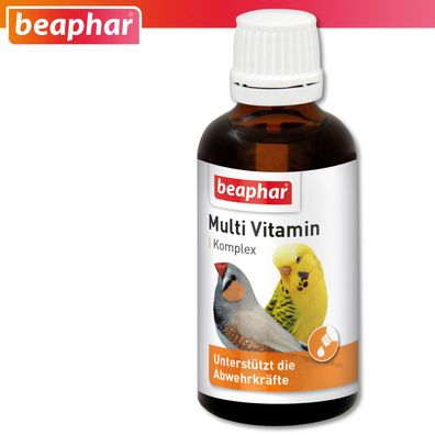 Beaphar 50 ml Multi-Vitamin-Komplex Sittich Papagei Vogel Vögel Exoten