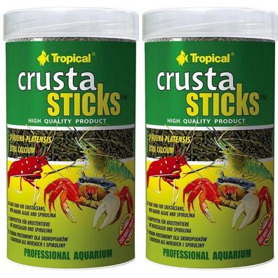 2 x Tropical Crusta Sticks 250 ml Futter für Garnelen und Krebse Krustentiere