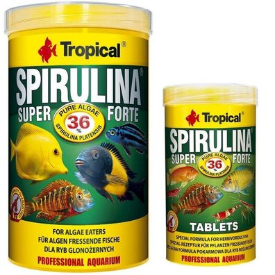 Tropical Spirulina Super forte 36 % 1000 ml + 250 ml Spirulina Forte 36 % Tabs
