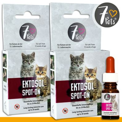 Schopf 7 Pets 2 x 10 ml Ektosol Spot-On für Katzen ab der 12. Lebenswoche