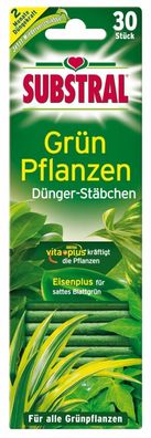 Substral Dünger-Stäbchen für Grünpflanzen 30 Stück NPK-Dünger