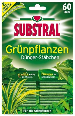 Substral Dünger-Stäbchen für Grünpflanzen 60 Stück NPK-Dünger
